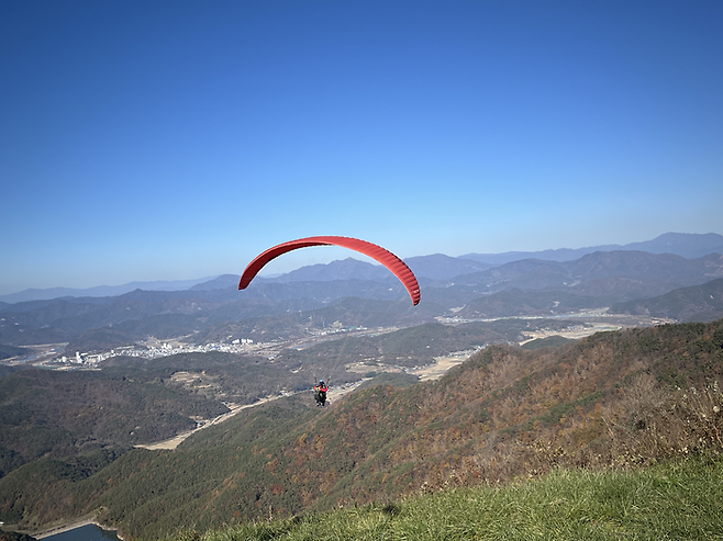 합천 대암산 활공장 패러글라이딩 / 사진= 문서연 여행+ 기자