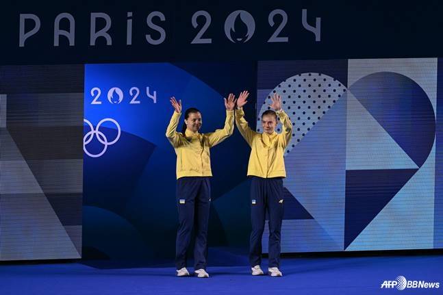 2024 파리올림픽 당시 소피아 리스쿤(왼쪽). /AFPBBNews=뉴스1