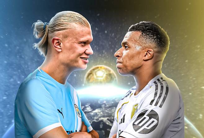 엘링 홀란(노르웨이)과 킬리안 음바페(프랑스). /사진=스코어90 갈무리