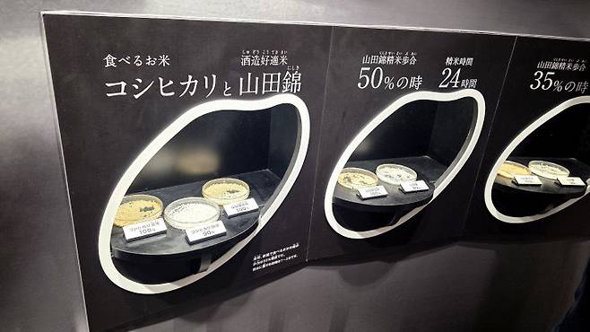 니혼슈를 만드는 주정용 쌀의 정미율. /사진=이은지 기자