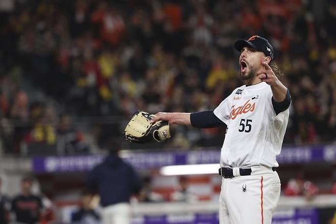 KBO는 폰세, 와이스(사진), 앤더슨 등 세 명의 선수를 MLB로 역수출했다. 이들은 한국 무대서 성장하며 MLB 성공 신화를 꿈꾼다. 뉴시스