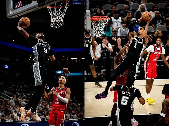 (왼쪽부터) 스테폰 캐슬, 빅터 웸반야마