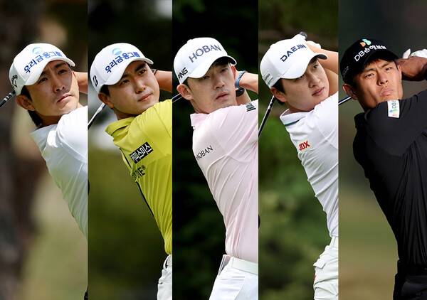 2025년 아시안골프투어 2025시즌 최종전 사우디 오픈에 출전하는 이수민, 조우영, 김비오, 왕정훈, 장희민 프로. 사진제공=KPGA (사진을 무단으로 사용하지 마십시오.)