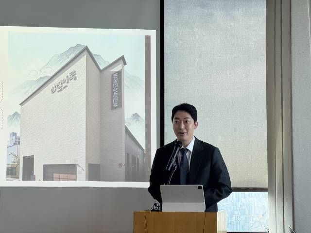 9일 기업공개(IPO) 기자간담회를 연 박용준 삼진식품 대표.