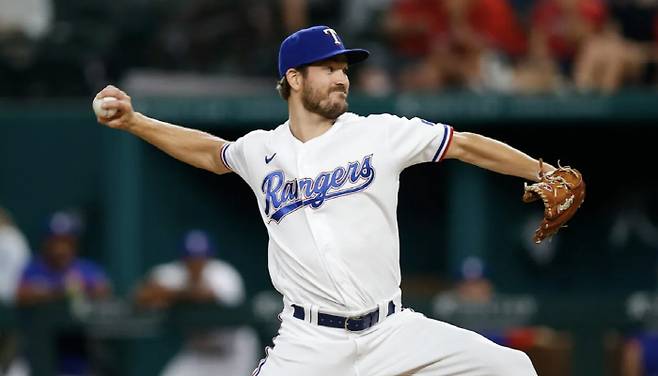 텍사스 레인저스 시절인 2021년의 드류 앤더슨. AP연합뉴스