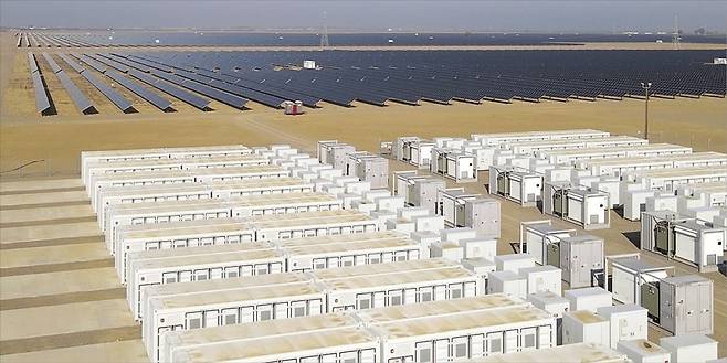 미국 캘리포니아주 프레스노카운티 LG에너지솔루션 RWE ESS 단지. 사진=한국배터리산업협회