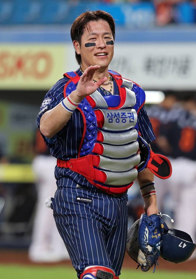 삼성 라이온즈에서 FA가 된 베테랑 포수 강민호. 삼성 제공