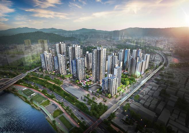 서울 중화동 329-38 일대 모아타운 통합 조감도. DL건설 제공