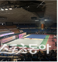 치어리딩대회가 열린 잠실학생체육관. 사진｜원석현 학생기자