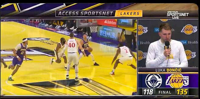 ▲ 레이커스가 클리퍼스를 상대로 치렀던 NBA컵 코트