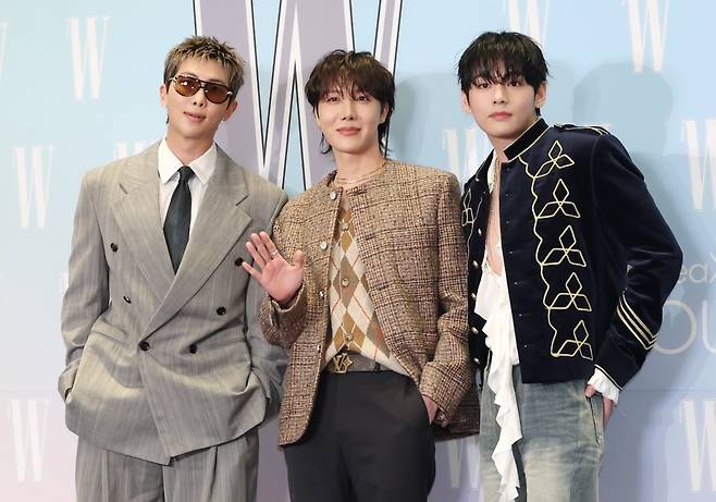 방탄소년단(BTS) RM(왼쪽부터)·제이홉·뷔./사진=뉴스1