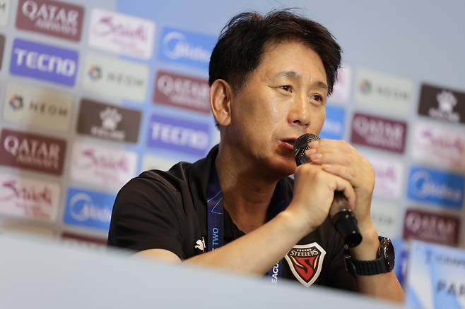 뉴클라크시티애슬레틱스스타디움(카파스, 필리핀)/ 2025-2026 AFC 챔피언스리그2/ ACL2/ 리그스테이지 6차전/ 카야FC 일로일로 vs 포항스틸러스/ 경기종료 후 기자회견/ 포항 박태하 감독/ 사진 곽동혁