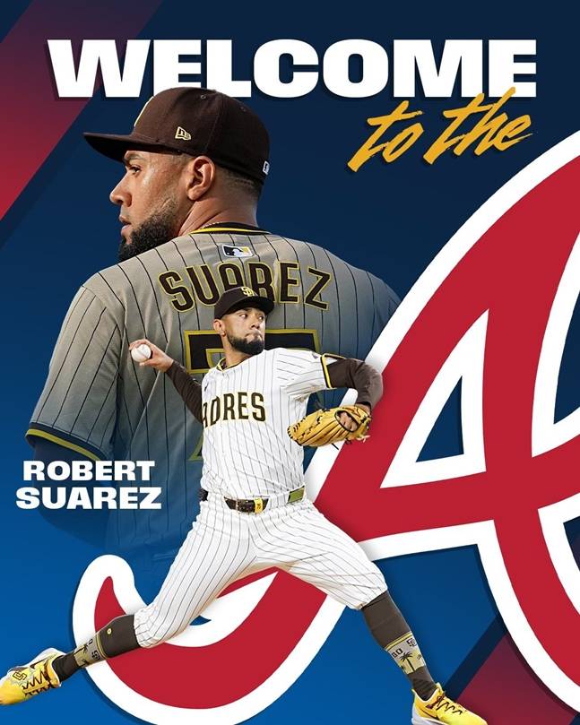 로버츠 수아레즈의 영입을 발표하는 애틀랜타 구단의 게시물. /사진=애틀랜타 브레이브스 공식 SNS