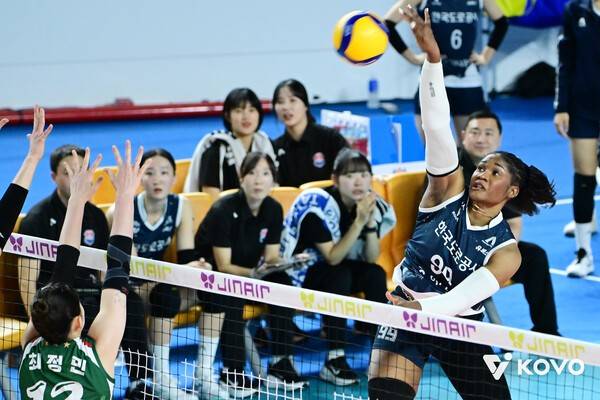 공격하는 한국도로공사 모마. /사진=KOVO