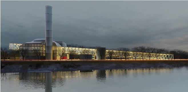 광주광역시 서구 옛 상무소각장을 활용한 ‘광주대표도서관’ 국제 설계 공모 당선작. 광주시 제공