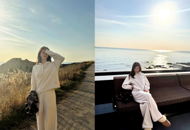 이주빈이 여행지에서 근황을 전하며 아찔한 비키니 몸매를 공개했다. / 이주빈 인스타그램