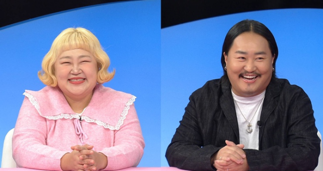 코미디언 홍윤화, 가수 조째즈. SBS 동상이몽