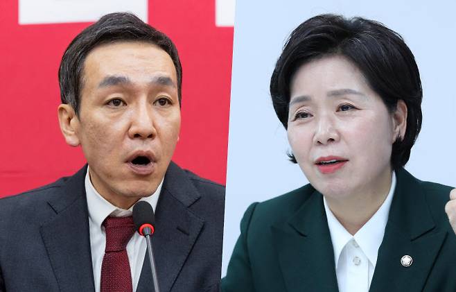 왼쪽부터 김민수 국민의힘 최고위원, 양향자 최고위원. (사진 = 연합뉴스, 이데일리DB)