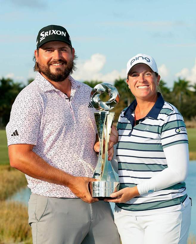 앤드류 노박(왼쪽)과 로런 코글린. AFP연합뉴스