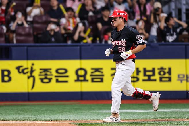 KIA 오선우는 2025시즌 잠재력을 터트리며 한 단계 성장했다. 다음 시즌에는 팀 타선의 부족한 장타를 채워야 한다. 사진제공｜KIA 타이거즈