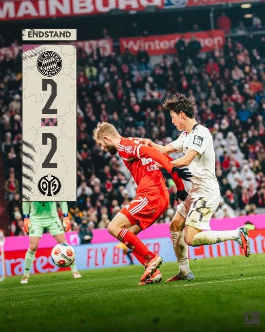 15일 오전 1시 30분(한국시간) 독일 뮌헨의 알리안츠 아레나에서 열린 2025~2026시즌 분데스리가 14라운드 경기 결과. /사진=바이에른 뮌헨 공식 사회관계망서비스(SNS)
