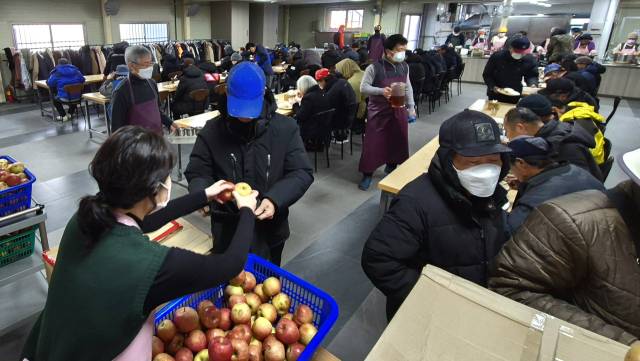 중구 교동의 무료급식소