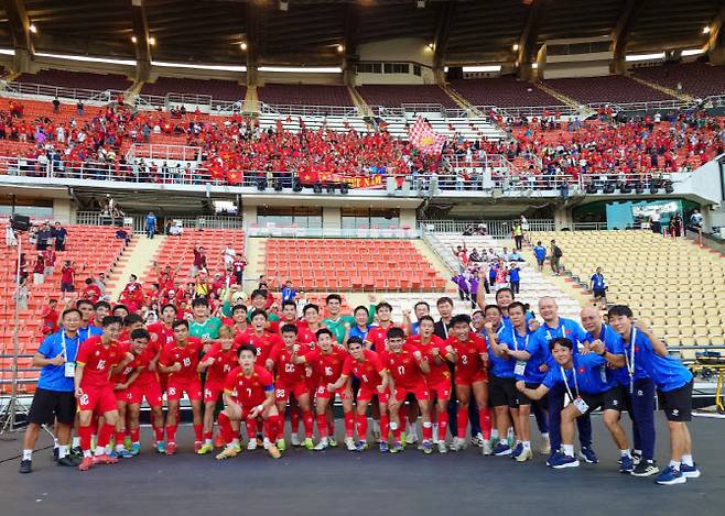 최근 3연속 메이저대회 결승 진출을 이룬 '김상식호' 베트남 축구대표팀. 사진=디제이매니지먼트