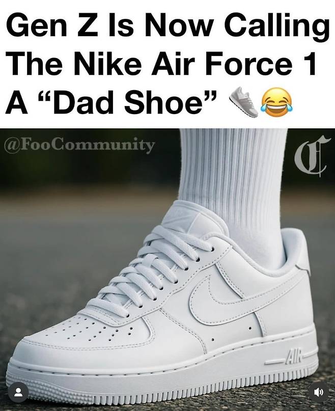 해외에서 확산한 '나이키는 아빠 신발'이라는 조롱의 밈. /사진=온라인 커뮤니티