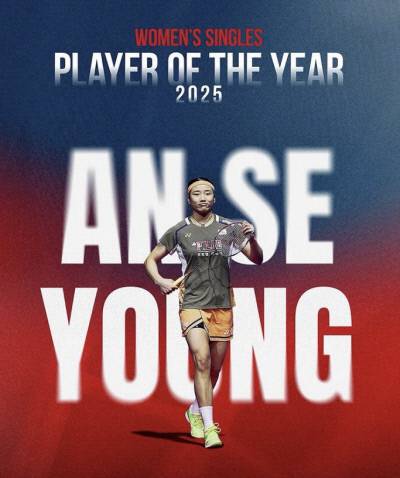 안세영이 세계배드민턴연맹(BWF) 올해의 여자 선수로 3년 연속 선정됐다. BWF가 공식 SNS에 안세영의 수상 소식을 띄웠다.   BWF 인스타그램 캡처