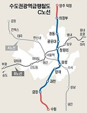 GTX-C 노선도. 경기일보DB