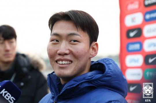 U-23 축구대표팀 소집 훈련에 참가한 전북 강상윤. 사진[연합뉴스]