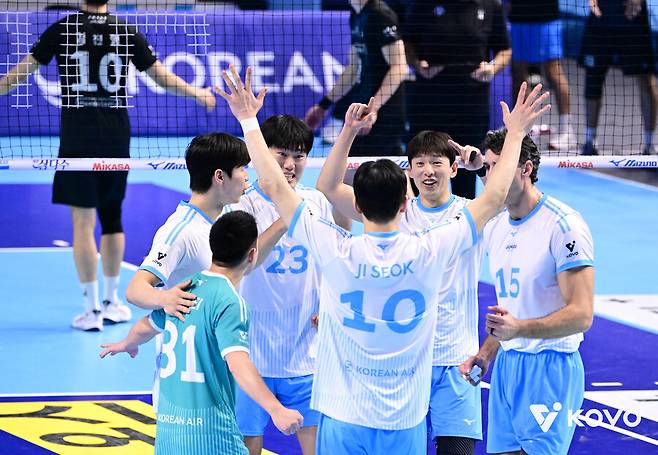 ▲ 대한항공 선수단 ⓒKOVO