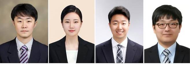 (왼쪽부터) 노종욱 경북대 교수, 제 1저자 김예나 경북대 석사졸업생, 김정원 KIST 선임연구원, 나원진 KIST 선임연구원./경북대 제공