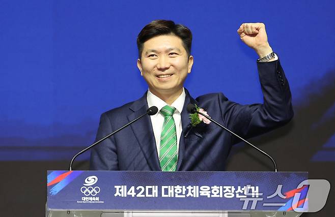 유승민 회장은 이기흥 후보를 꺽고 제42대 대한체육회장으로 당선됐다. 2025.1.14/뉴스1 ⓒ News1 장수영 기자