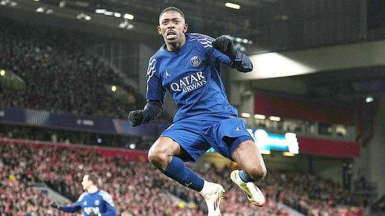 프랑스 파리생제르맹 공격수 우스만 뎀벨레. AP=연합뉴스