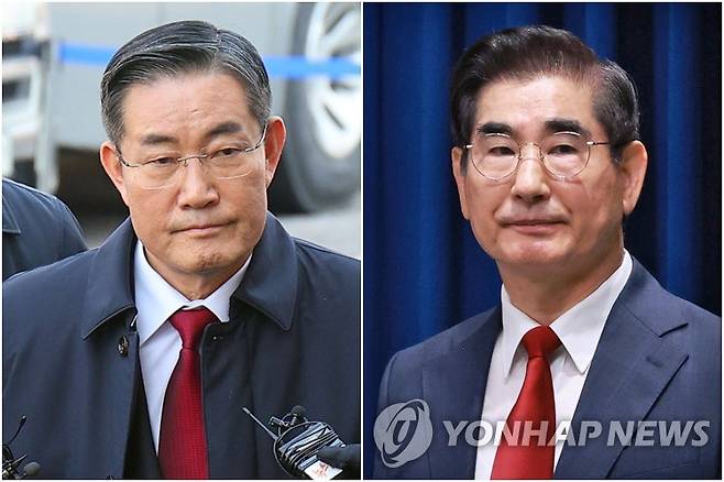 신원식 전 국방부 장관(왼쪽)과 김용현 전 국방부 장관 [연합뉴스 자료사진]