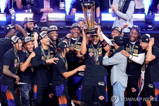 뉴욕 닉스의 우승 세리머니 [게티이미지/AFP=연합뉴스]