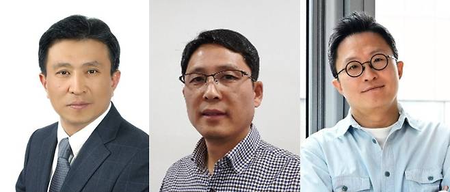 (왼쪽부터)윤승규 기아 신임 사장, 최영일 현대차 신임 부사장, 지성원 현대차 신임 부사장