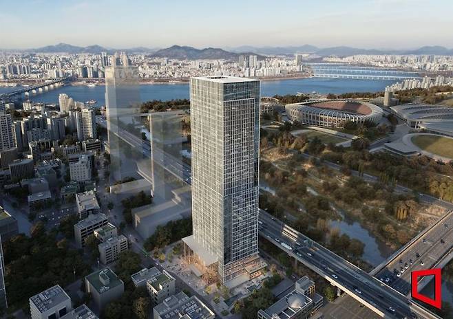 옛 한국감정원 부지인 강남구 삼성동 171-2 일대에 조성되는 최고 38층 업무시설 조감도. 서울시 제공
