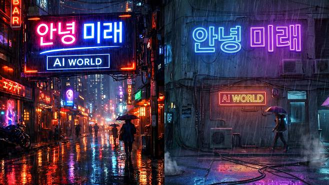 오픈AI가 생성해낸 이미지(왼쪽 사진)과 구글 나노 바나나의 이미지/오픈AI·구글