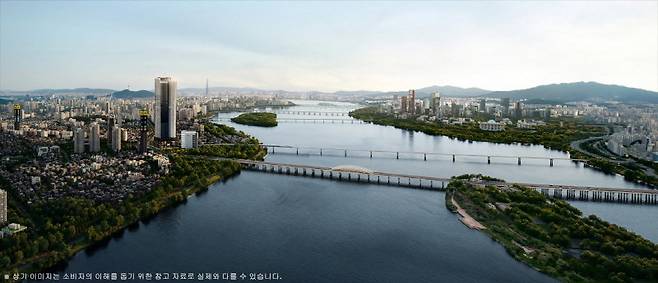 ‘라비움 한강’ 광역 조감도