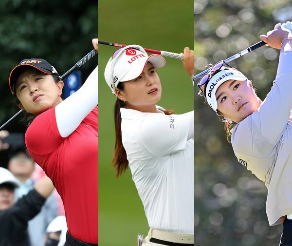 미국여자프로골프(LPGA) 투어가 2025시즌에 홀인원을 기록한 김세영, 최혜진, 유해란 프로. 사진제공=Getty Images & LPGA Tour (사진을 무단으로 사용하지 마십시오.)
