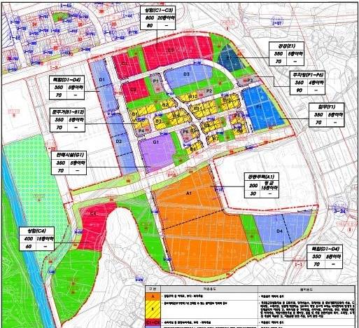 순천 연향들지구 지구단위계획도.