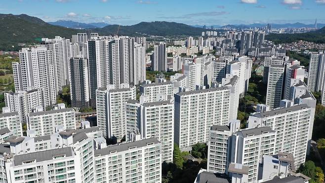 경기 과천시 아파트 단지들의 모습. 뉴스1