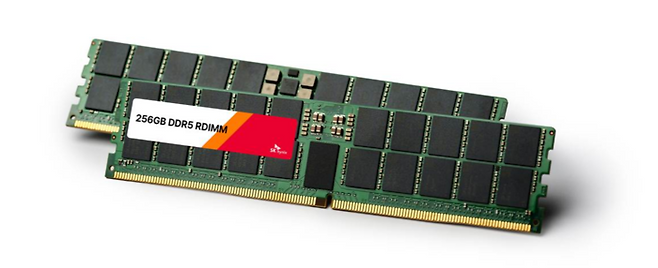 SK하이닉스 32Gb 256GB DDR5 서버용 D램. <SK하이닉스>