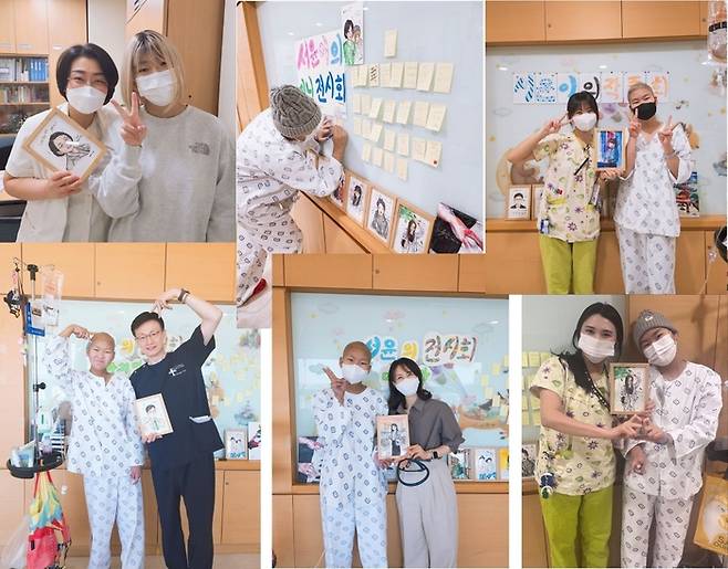 서윤이와 의료진. 제공=서울성모병원.