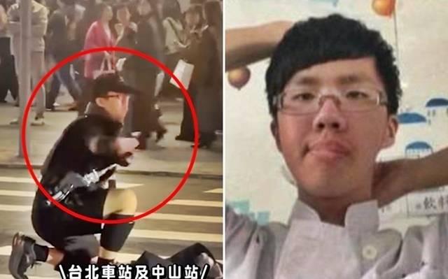 19일(현지시간) 대만 타이베이 도심 한복판에서 연막탄과 흉기를 이용한 무차별 공격이 벌어져 용의자를 포함해 4명이 숨지고 11명이 다쳤다. 사진 왼쪽은 이날 오후 5시 30분쯤 용의자가 중산역 인근에서 연막탄을 던지는 모습. 오른쪽은 숨진 용의자 장원(27). 2025.12.20 페이스북