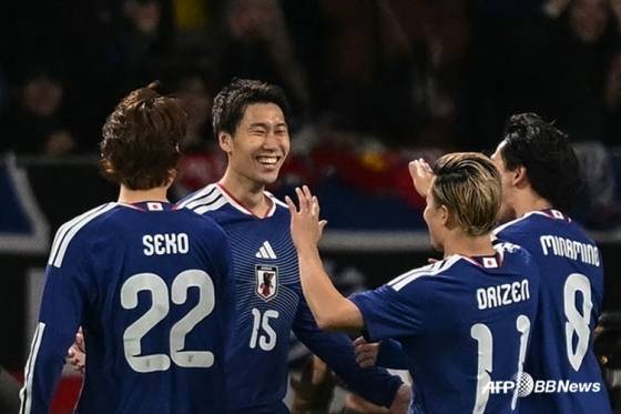 일본 축구대표팀 선수들. /AFPBBNews=뉴스1