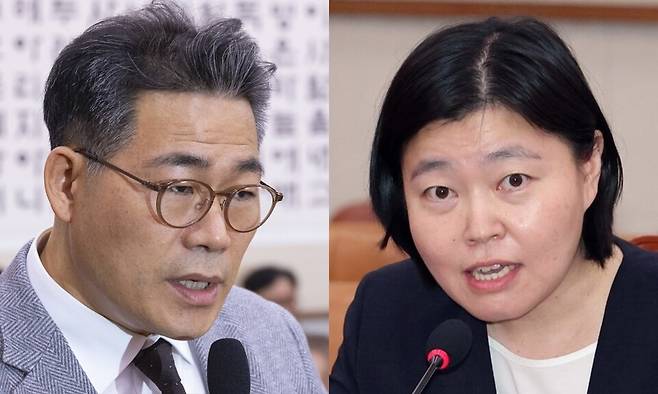 백해룡 경정, 임은정 동부지검장. 연합뉴스