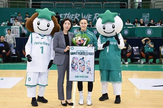 601경기 출전 대기록 세운 김정은. 사진[연합뉴스]